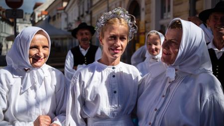 Izjemen obisk zaznamoval 50. Dneve narodnih noš in oblačilne dediščine v Kamniku (Blaž T. Muc)  (24)